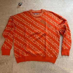 Urban Outfitters Orange 🍊 “hello” sweater - lightweight - worn once - men’s - M
